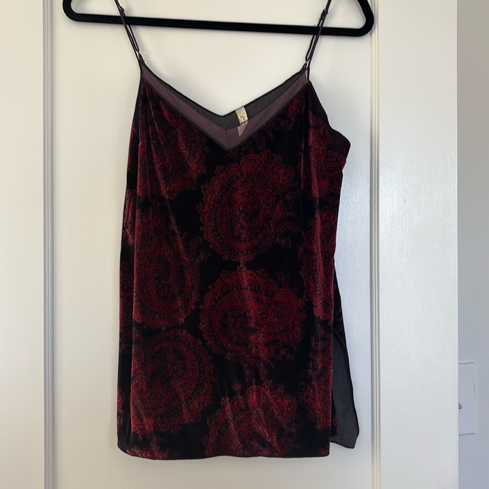 Free People velvet and mesh tank